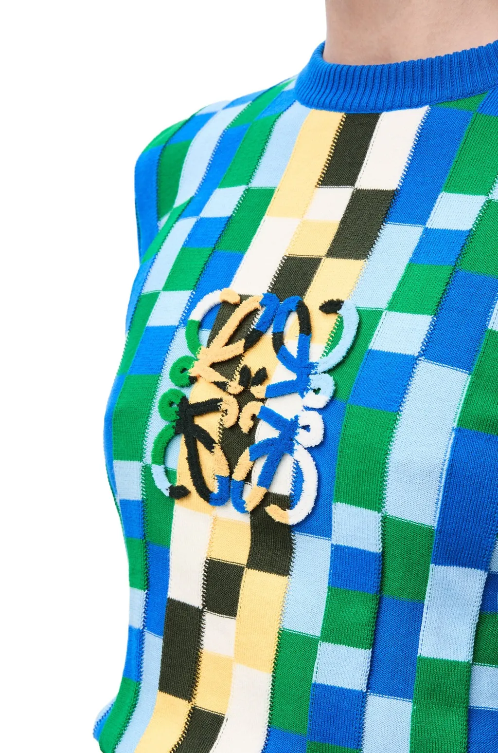 Anagram Geometric Pattern Intarsia Jumper