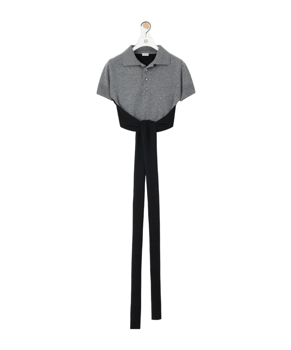 Open Back Polo Sweater