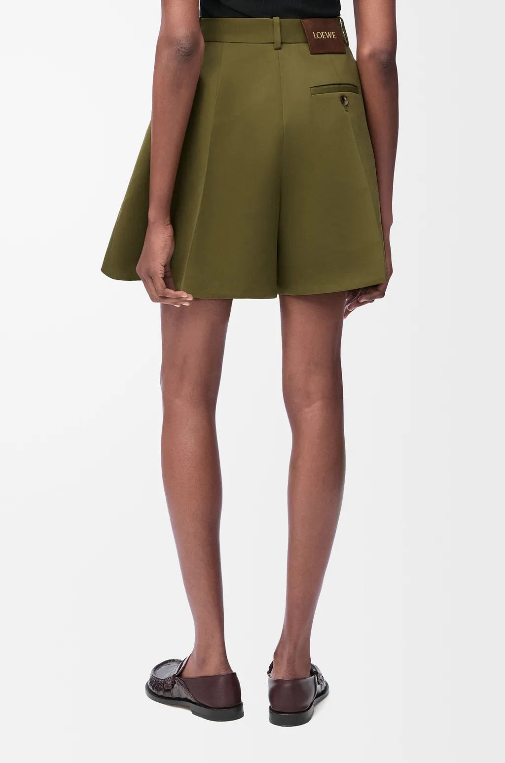 Trapeze Mid-Waist Shorts