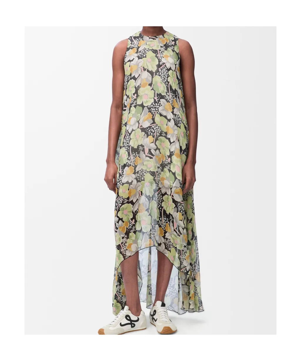 Allover Daffodil Floral Printed Dress