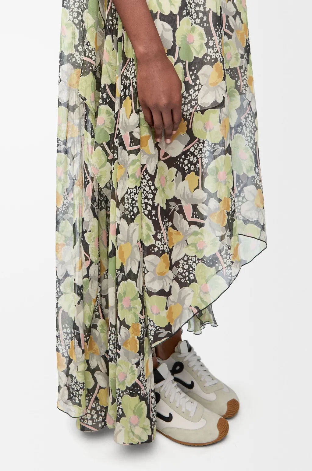 Allover Daffodil Floral Printed Dress