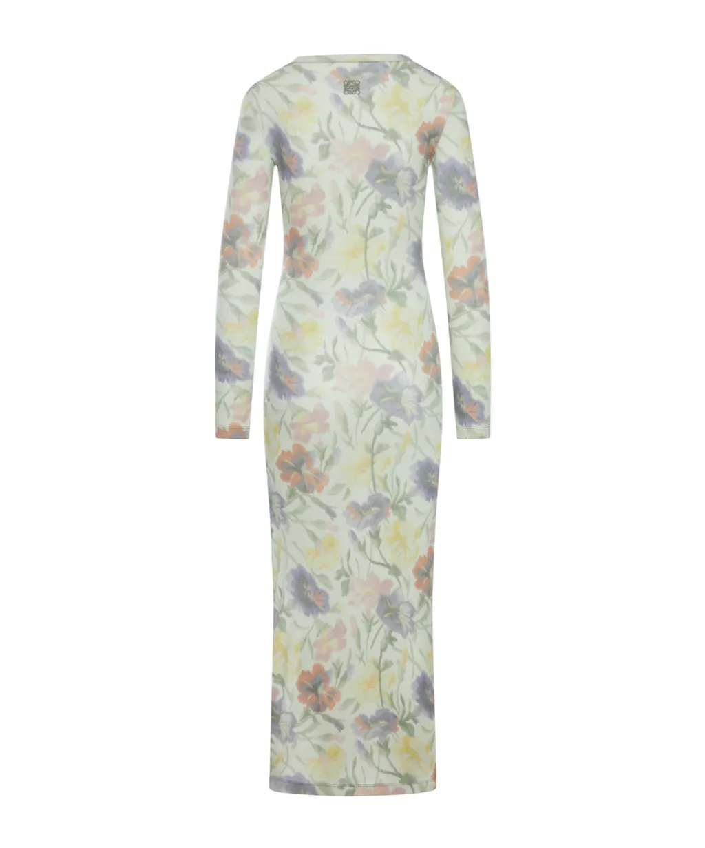 Morning Glory Floral Printed Slim Fit Dress