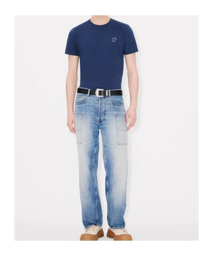 Elephant Logo Embroidered Slim T-Shirt