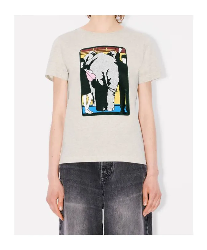 Elephant-Print Cotton Top