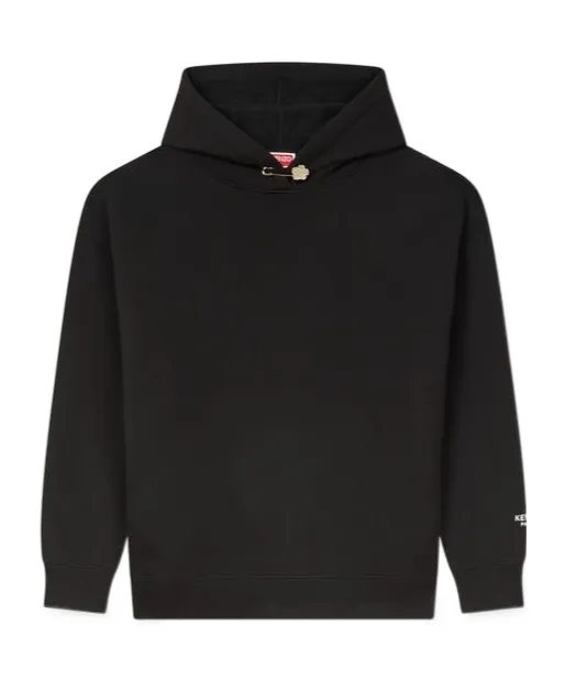Boke Flower Pin Oversized Hoodie In Cotton