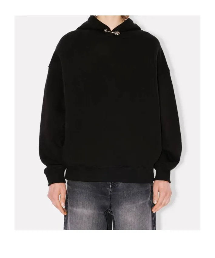 Boke Flower Pin Oversized Hoodie In Cotton