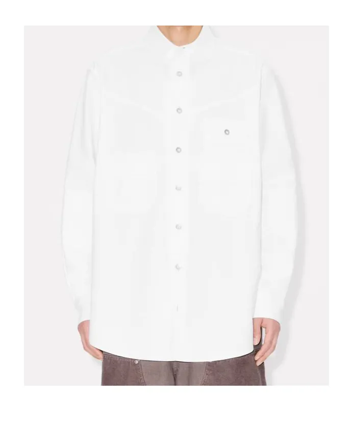 Workwear Overshirt In Textured Cotton
