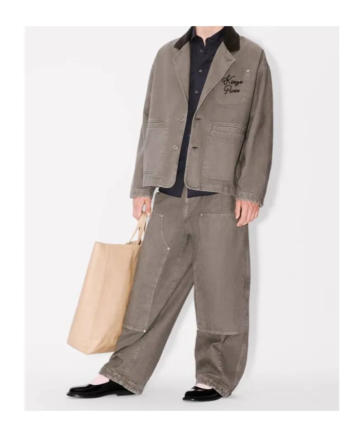 Workwear Jacket In Washed Cotton