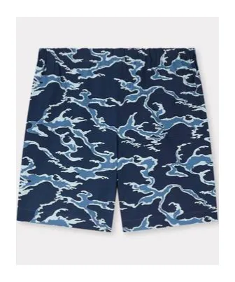 Ocean Camo Elasticated Short In Cotton