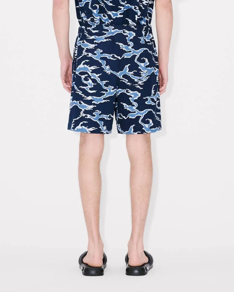 Ocean Camo Elasticated Short In Cotton