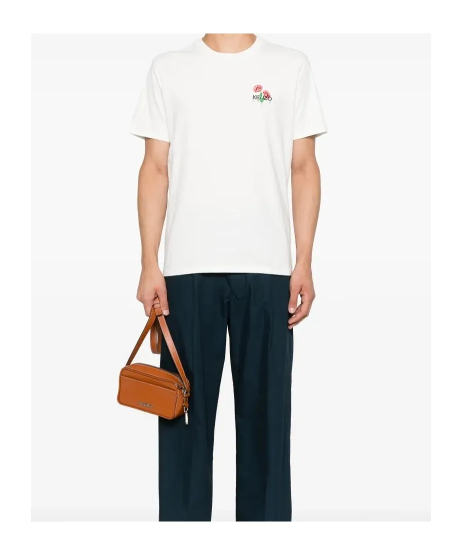 Floral-Embroidered T-Shirt