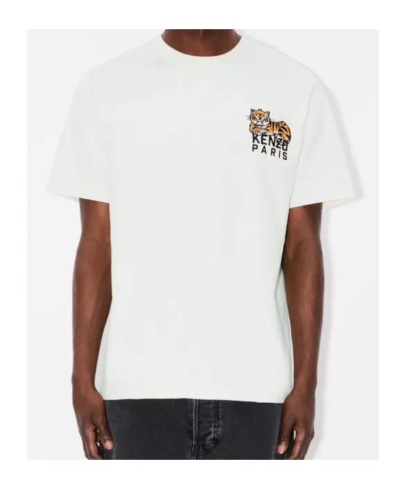 Happy Tiger Embroidered T-Shirt