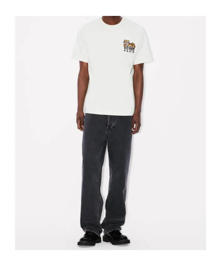 Happy Tiger Embroidered T-Shirt