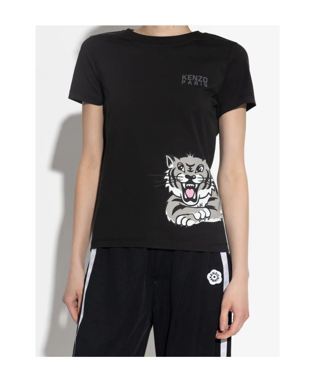Tiger-Print Cotton Top