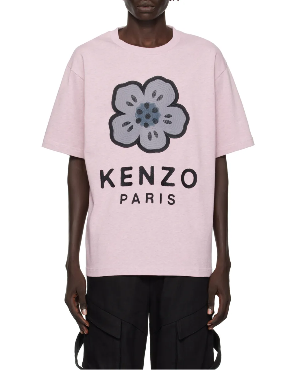 Boke Flower Embroidered Oversized T-Shirt