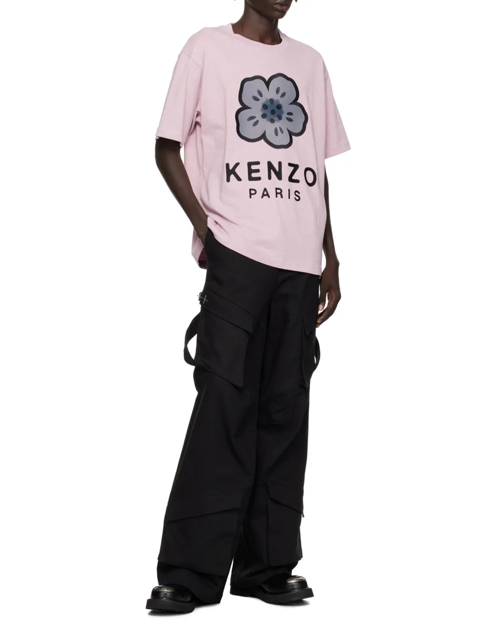Boke Flower Embroidered Oversized T-Shirt