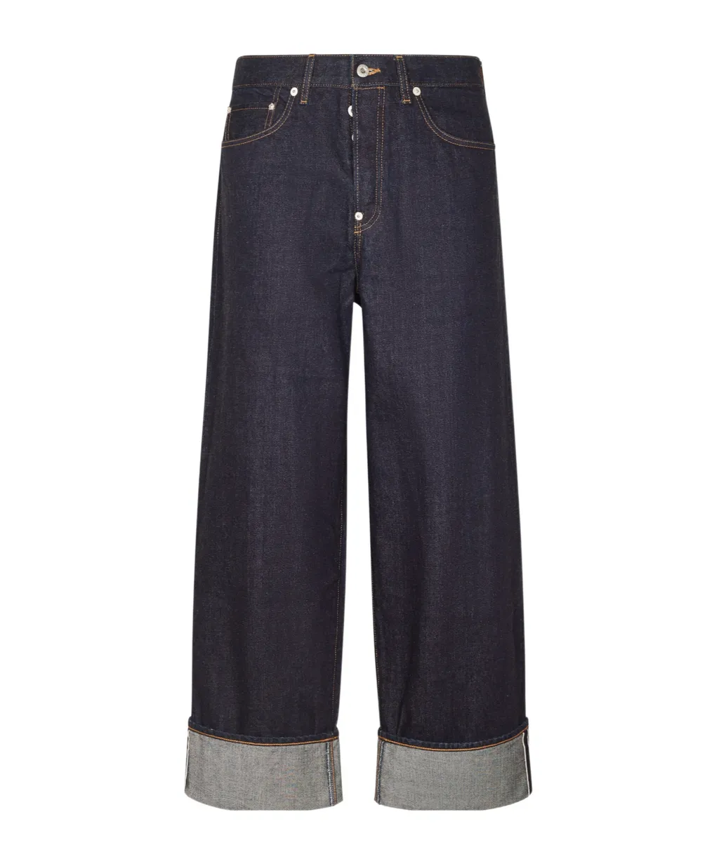 Turn Up Wide Fit Jeans In Japanese Denim