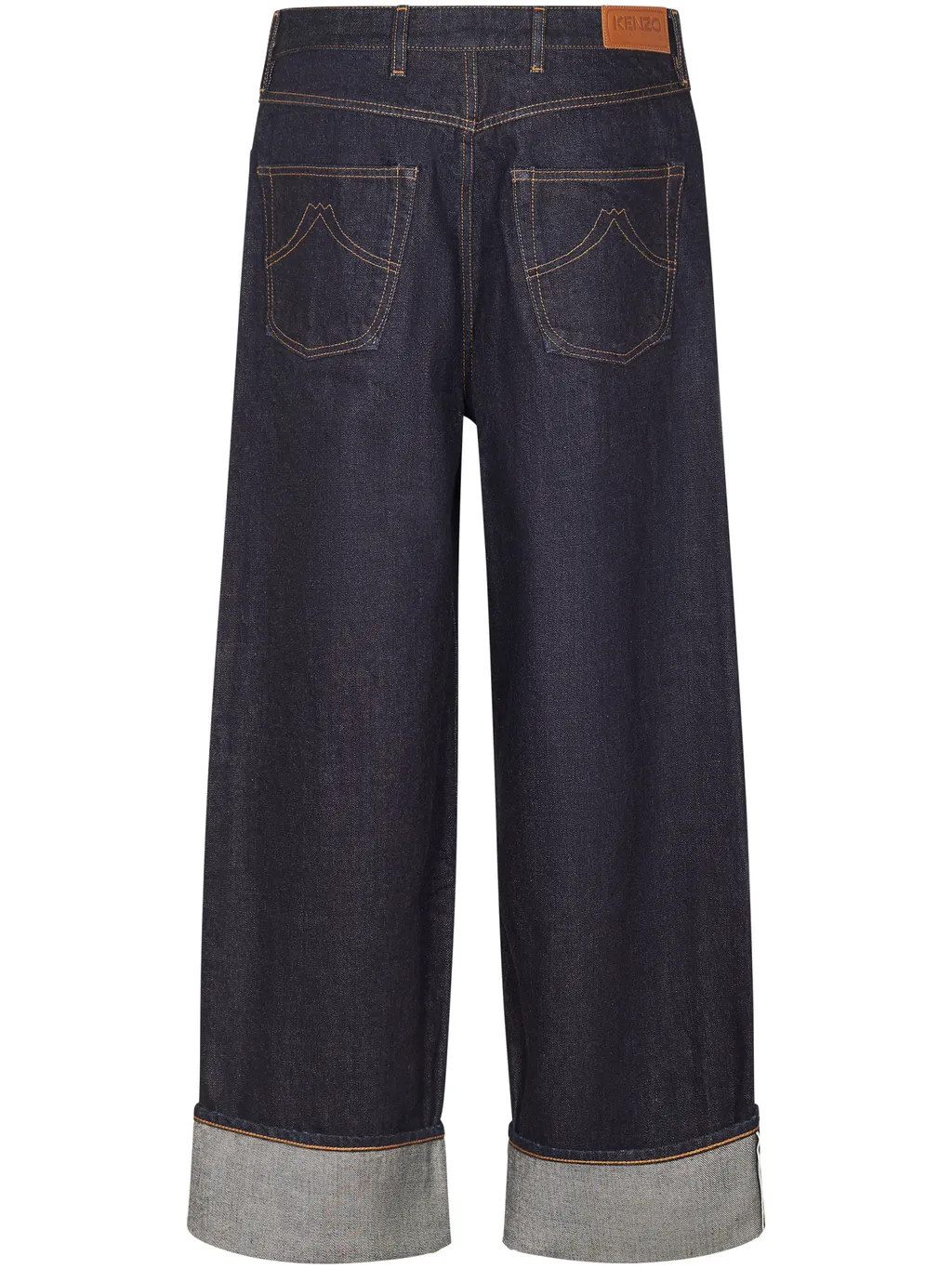 Turn Up Wide Fit Jeans In Japanese Denim