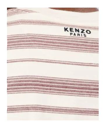 Boke Flower Striped Embroidered T-Shirt In Cotton