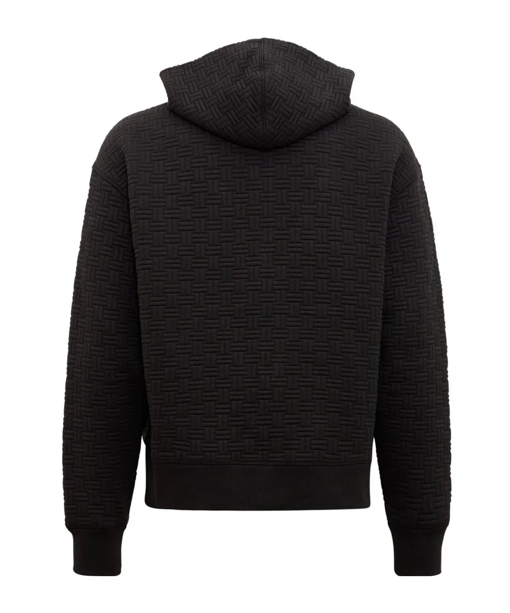 Quilted Zip-Up Hoodie