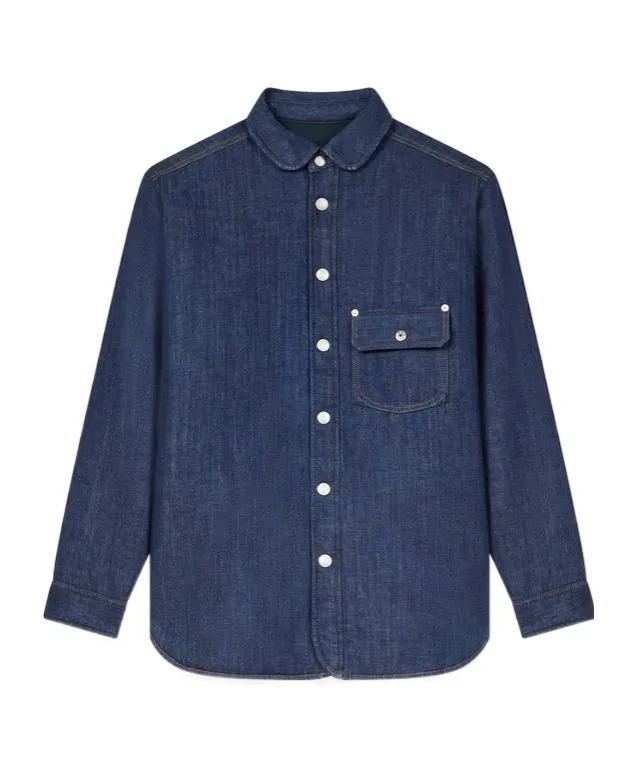 Padded Overshirt In Japanese Denim