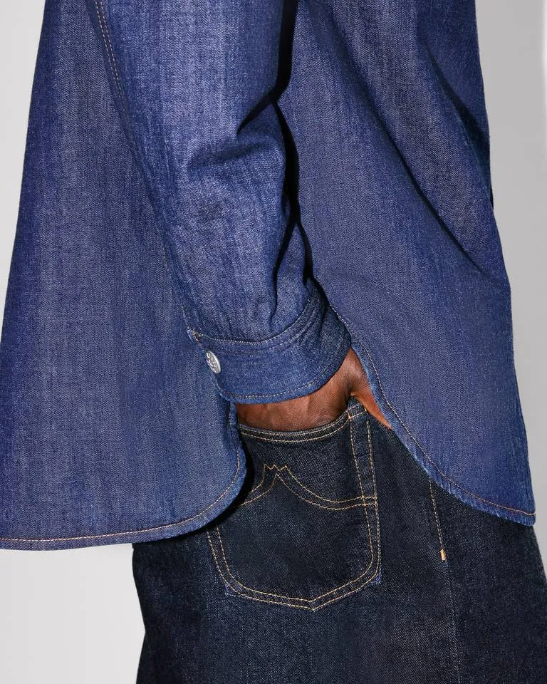 Padded Overshirt In Japanese Denim
