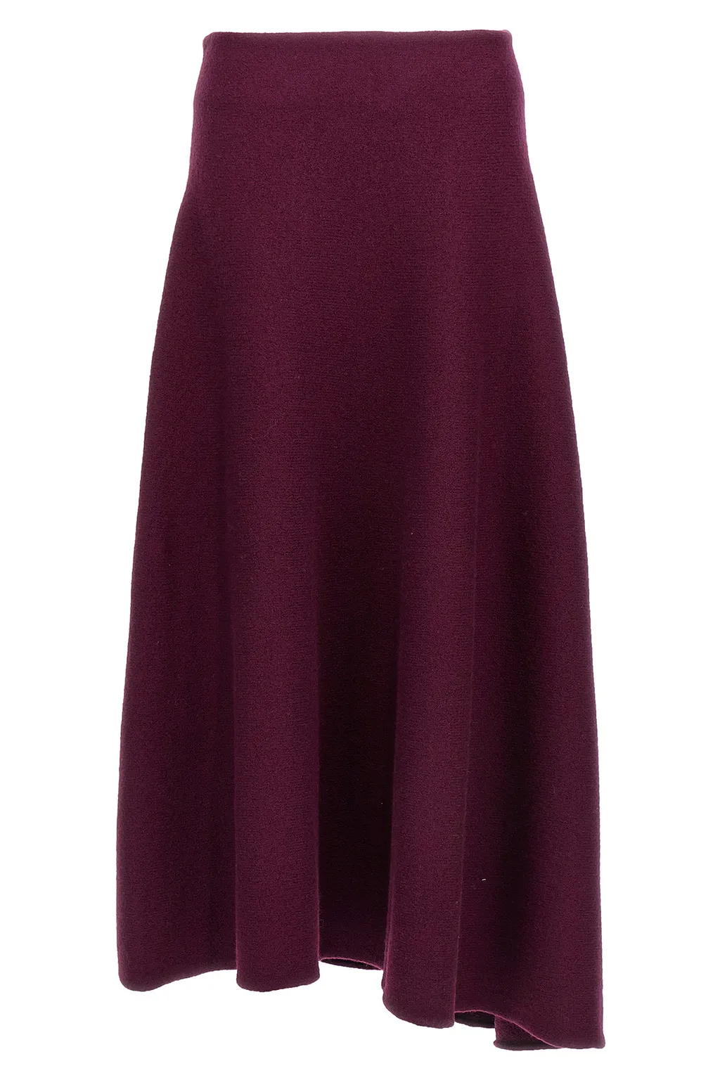 High-Waist A-Line Midi Skirt