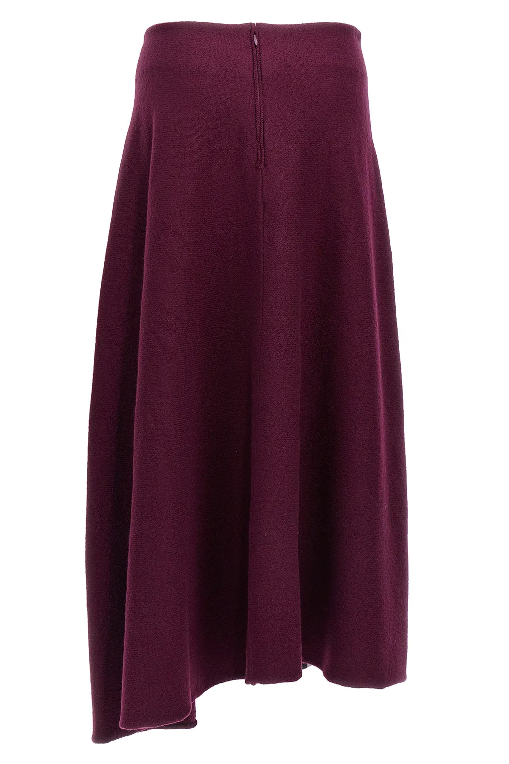 High-Waist A-Line Midi Skirt