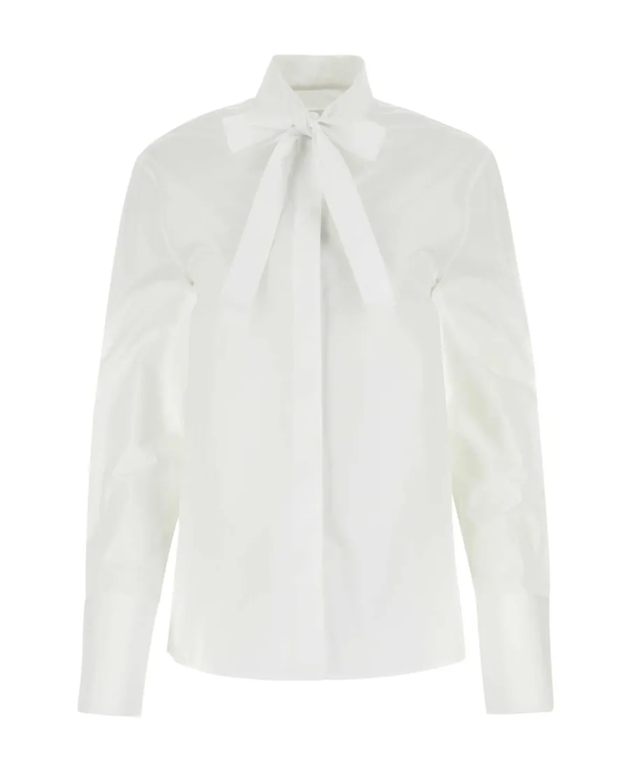 Bow Detailed Long-Sleeved Shirt