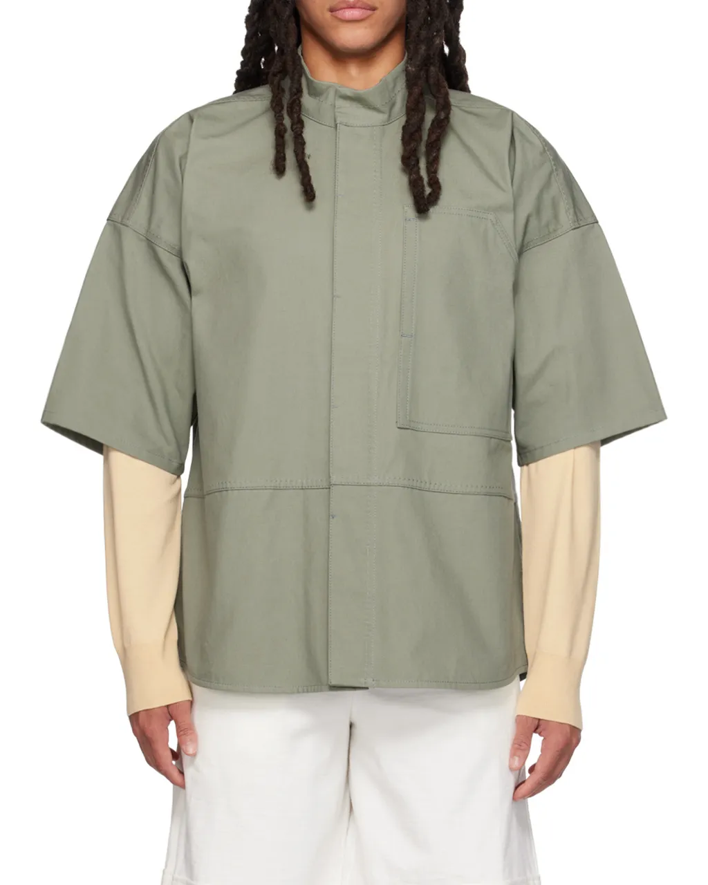 Stitched High-Necked Shirt