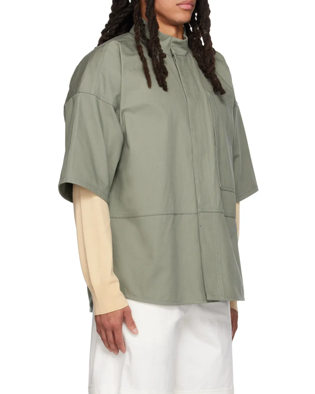 Stitched High-Necked Shirt
