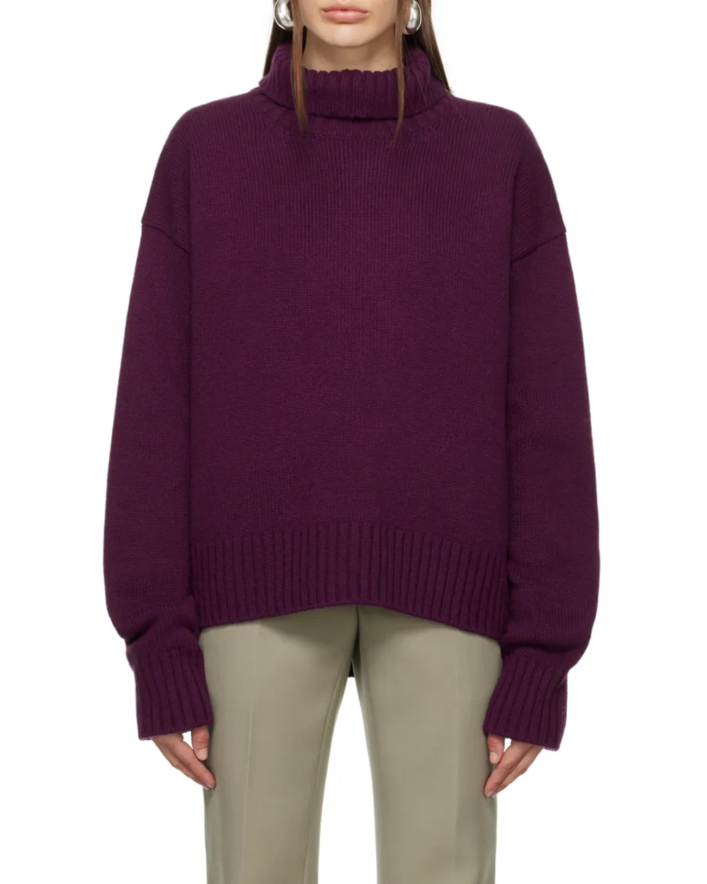 High-Neck Long-Sleeved Jumper