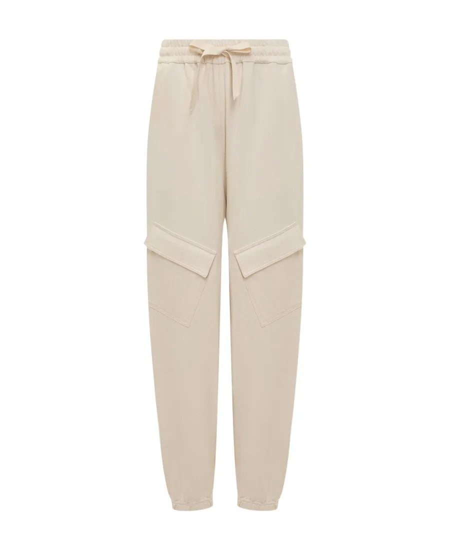 Logo Patch High Waist Pants