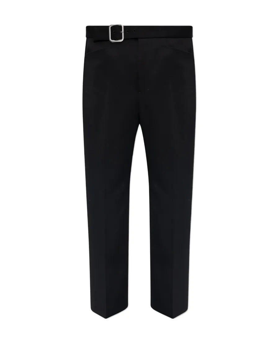 Belted Cropped Trousers