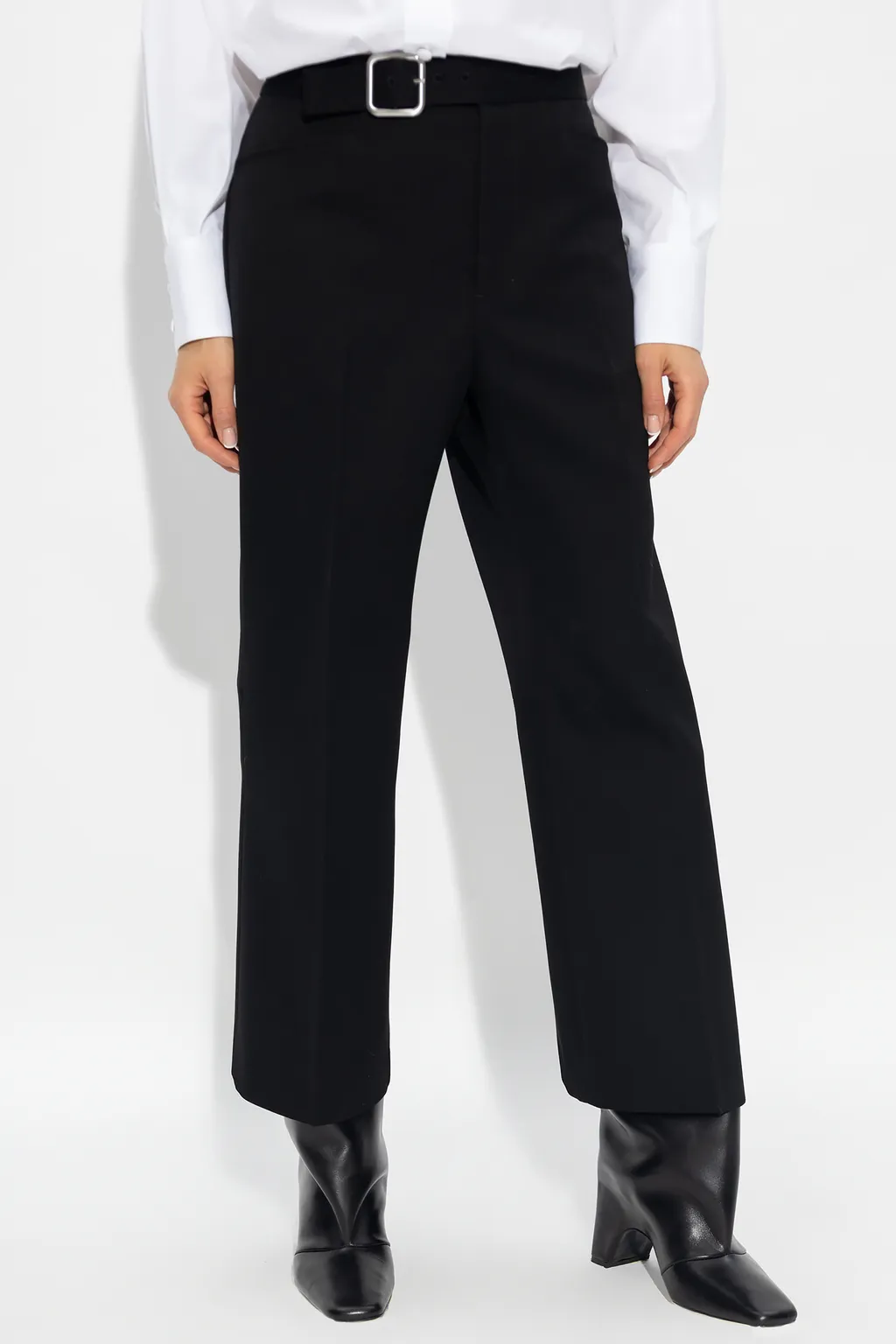 Belted Cropped Trousers