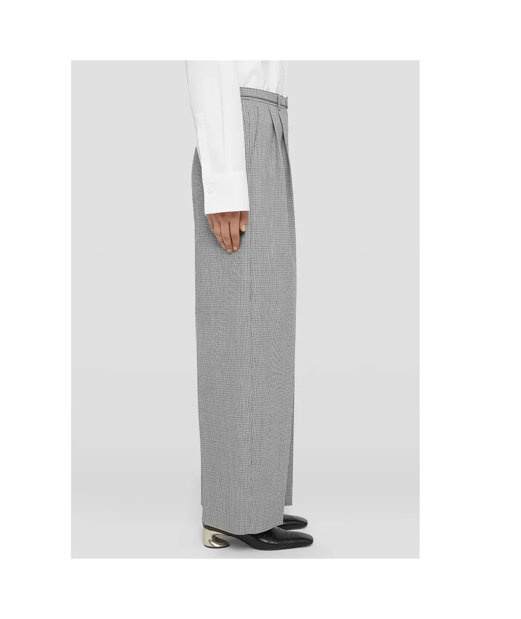 Checked Belted Trousers