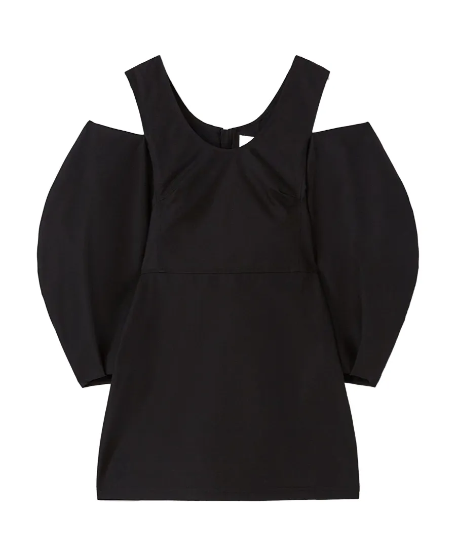 Cold-Shoulder Straight Hem Top