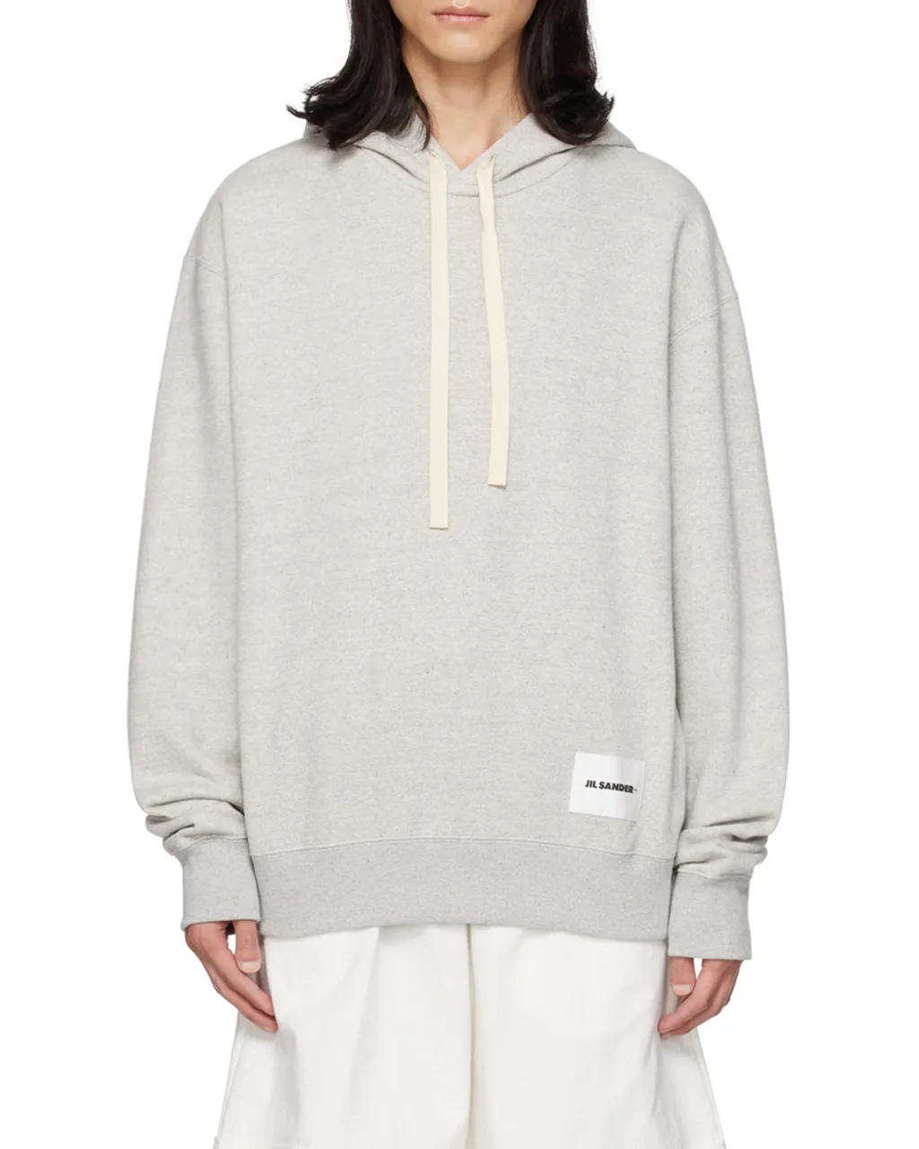 Logo-Patch Drawstring Hoodie