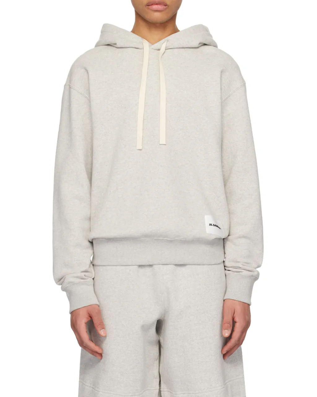 Logo-Patch Drawstring Hoodie