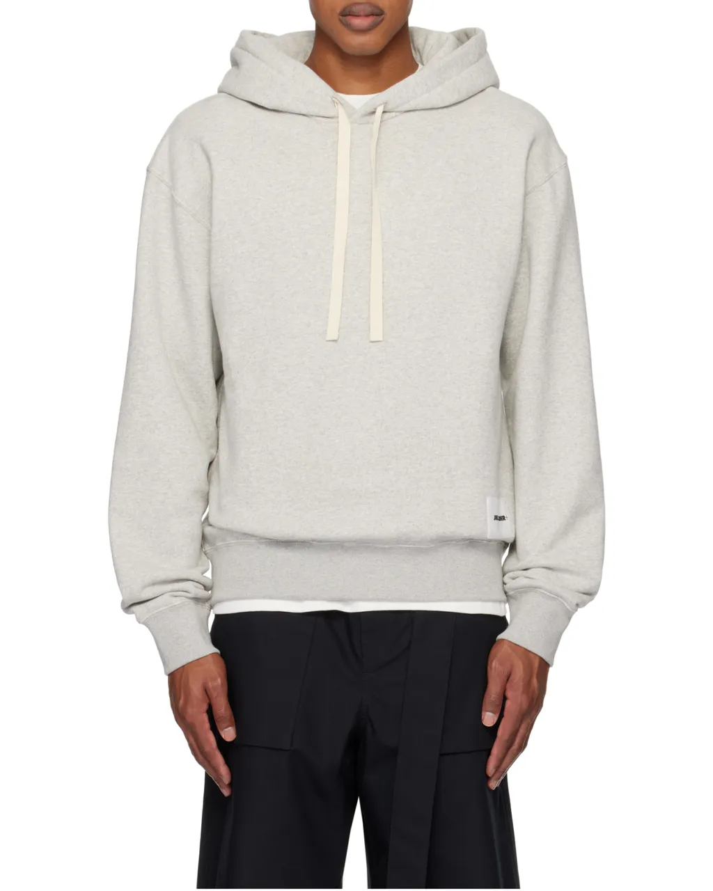 Logo-Patch Drawstring Hoodie