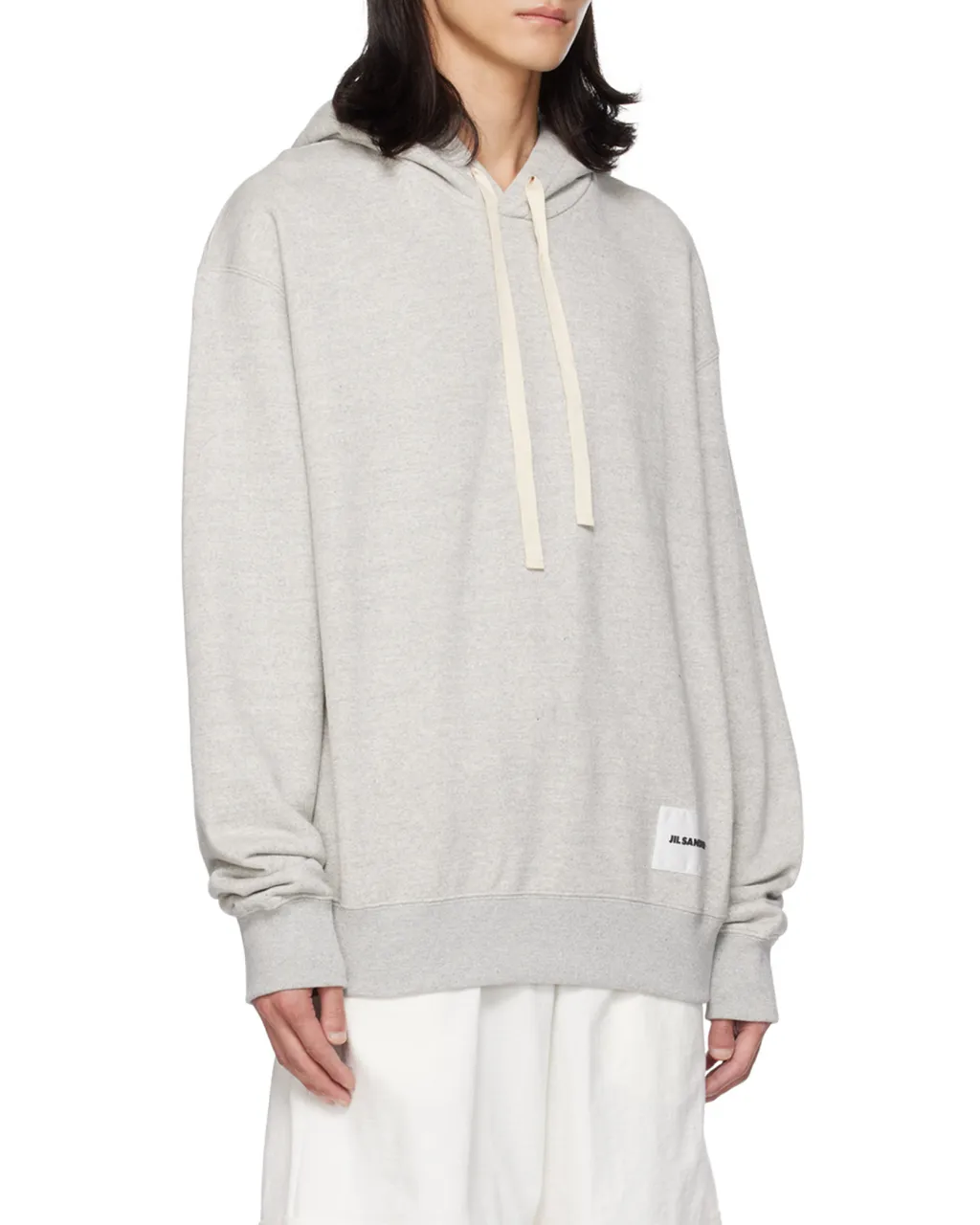 Logo-Patch Drawstring Hoodie