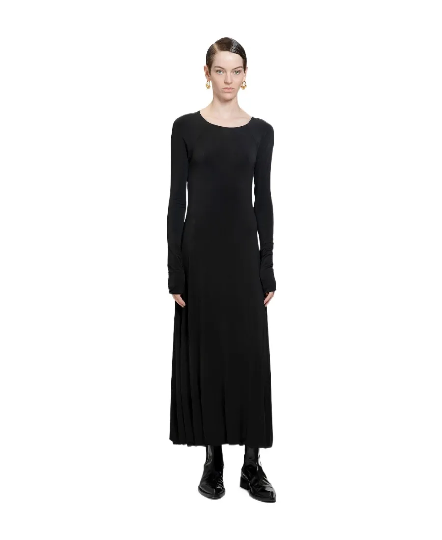 Open Back Flared Midi Dress