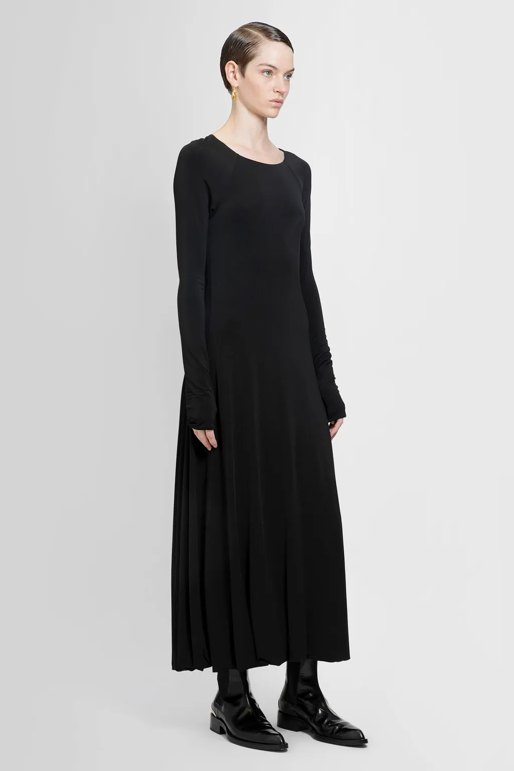 Open Back Flared Midi Dress