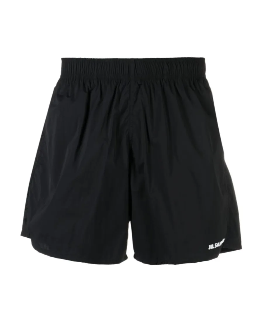 Logo-Printed Elasticated Waistband Swim Shorts