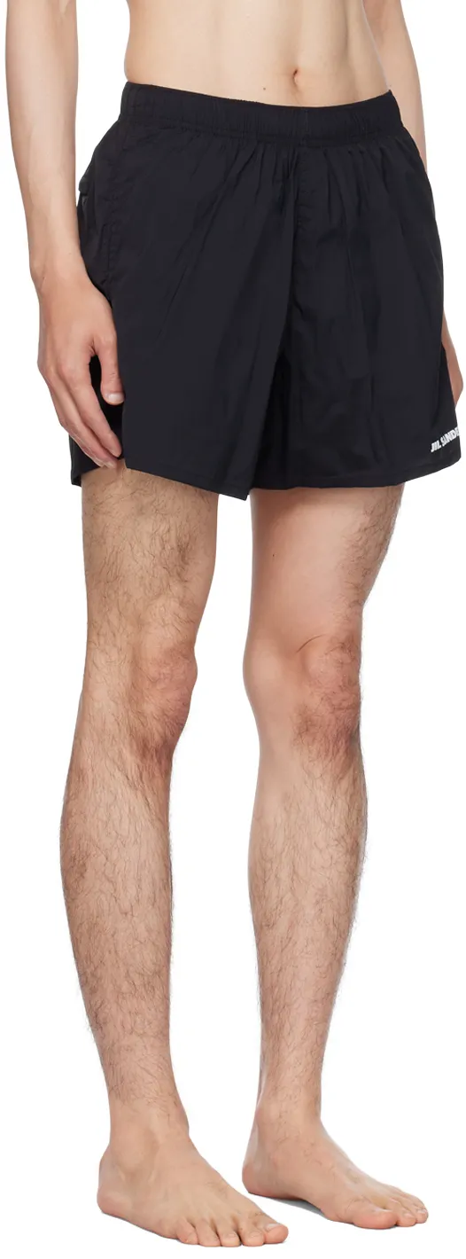 Logo-Printed Elasticated Waistband Swim Shorts