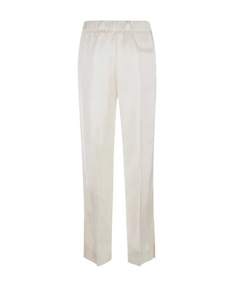 Side-Slit Detailed Straight-Leg Trousers