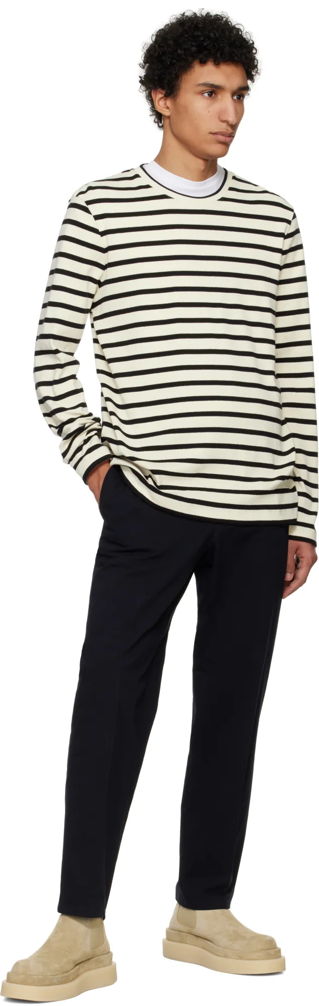 Striped Crewneck Sweatshirt