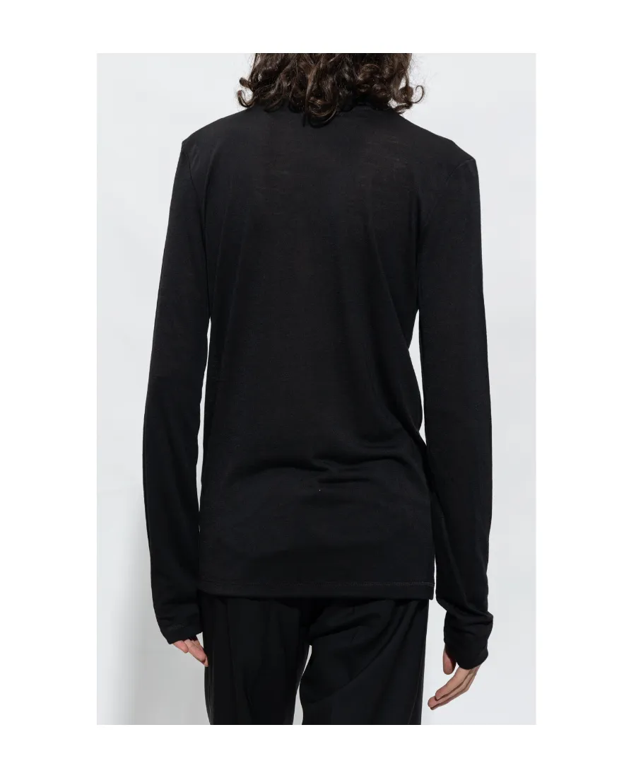 Long-Sleeved Logo-Printed Jumper