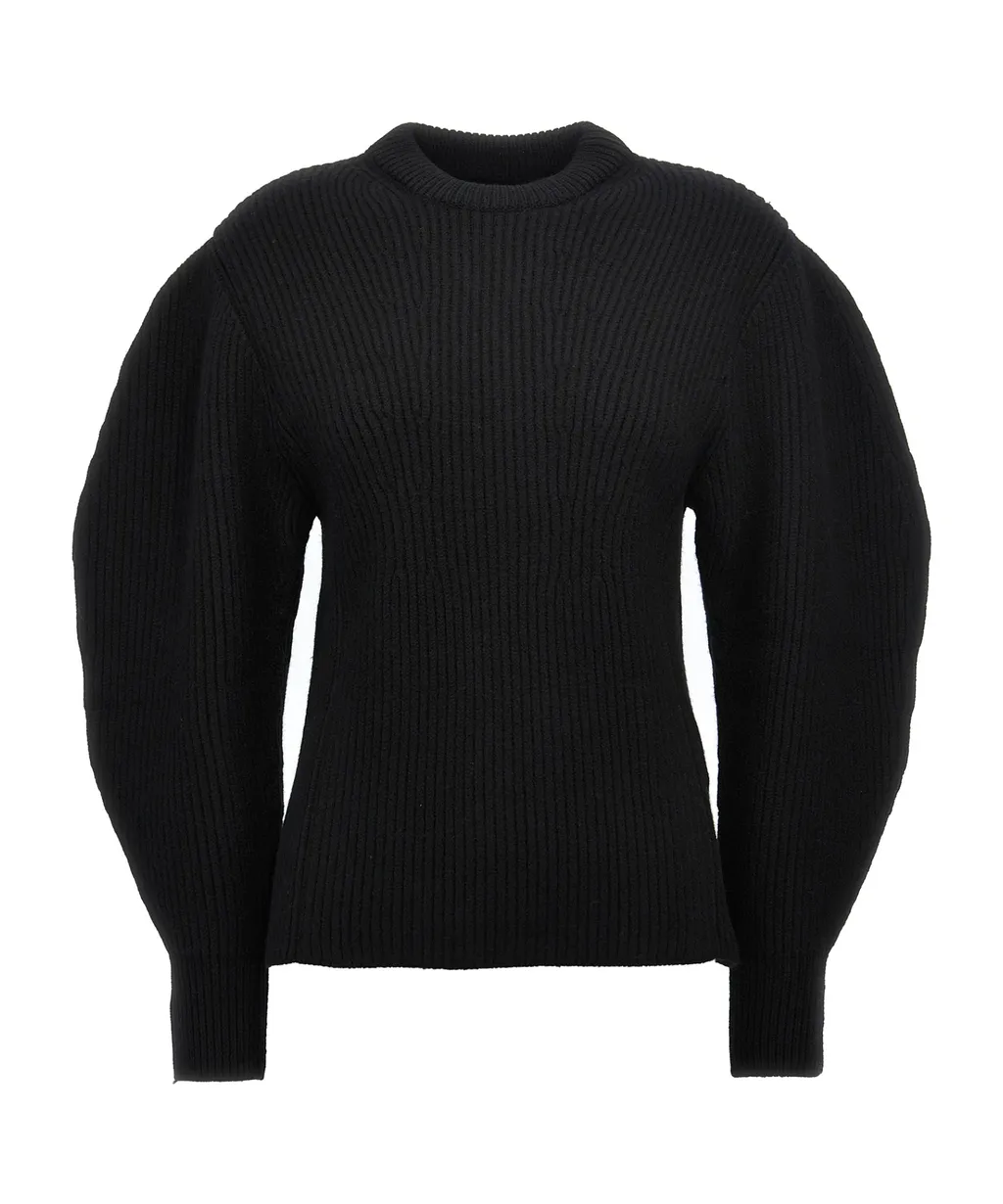 Crewneck Puff-Sleeved Jumper
