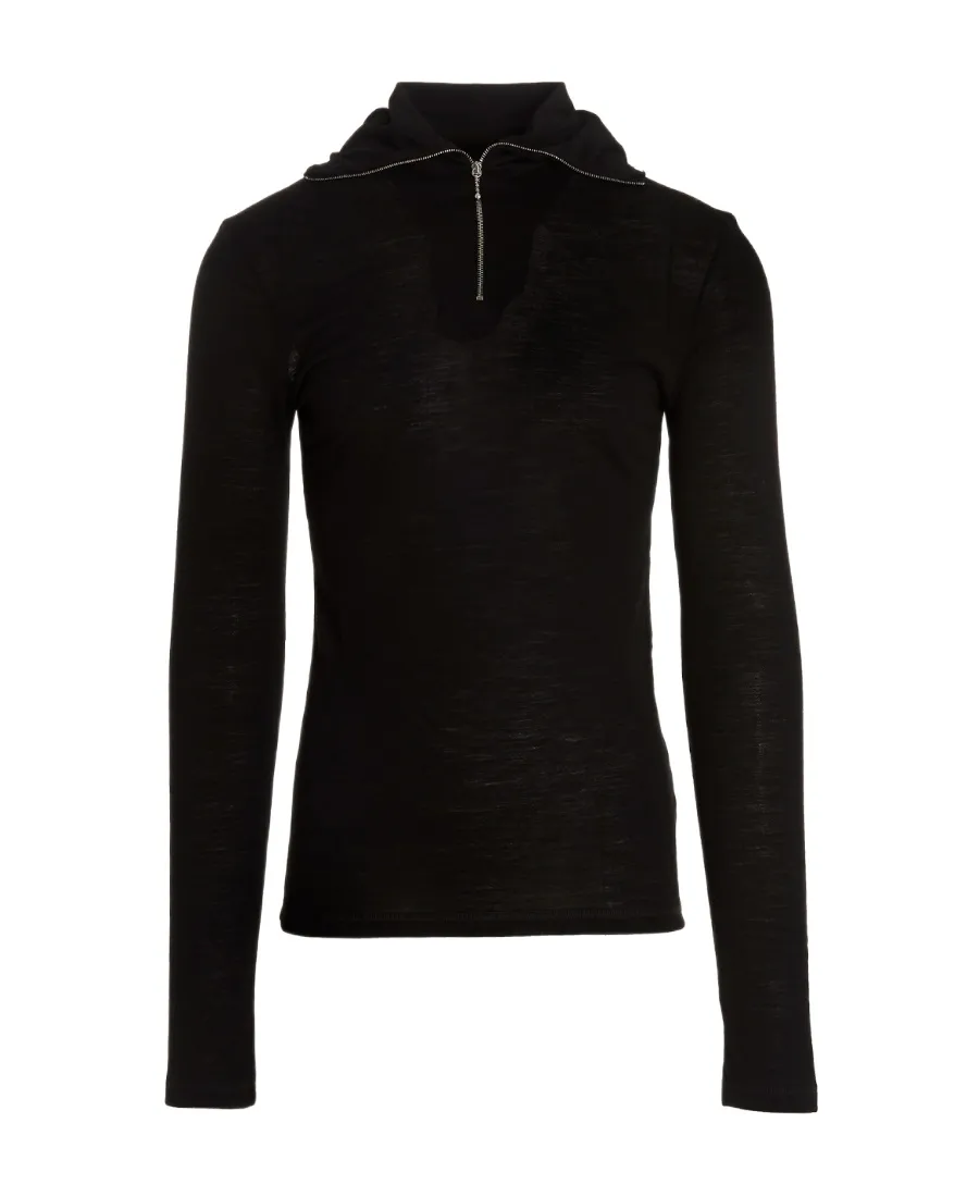 Zip Detailed Long-Sleeved Sweatshirt